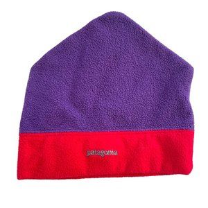 Vintage 1990 Patagonia Synchilla Fleece Expedition Beanie Winter Hat Purple Red